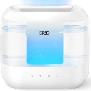 Dreo Humidifier for Bedroom – 4L Top Fill, Quiet Cool Mist, 36-Hour Runtime